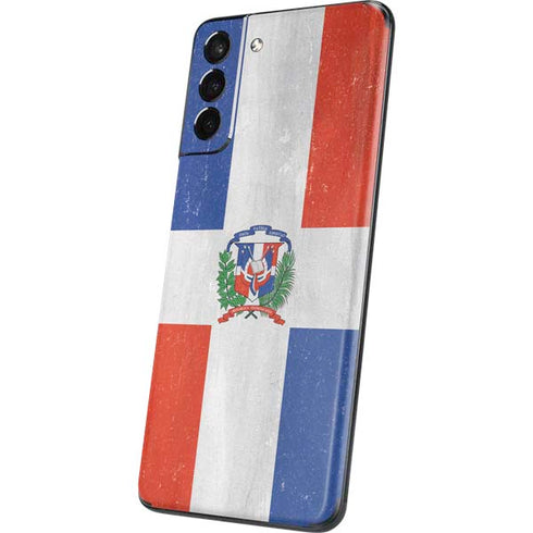 Dominican Republic Flag Distressed Galaxy S21 Plus 5G Skin
